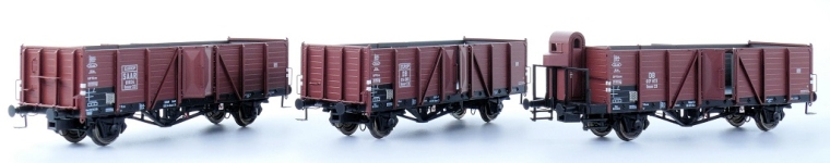 Exact-Train EX20152 - H0 - 3-tlg. Set Offene Güterwagen SAAR, DB, Ep. III